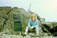 Jean (exhausted) on Great Gable Summit 20 Years Earlier