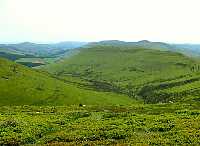 Pen Allt-mawr and Pen Carrig-calch with
Sugar Loaf to the left