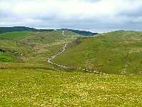 Nant-y-maen road junction, where hostel alternative route rejoins main route