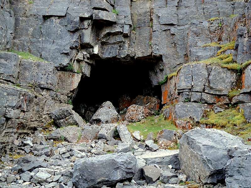 Cave Entrance in old quarry at Blaen Onnau