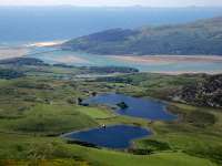 Llynnau Gregennen, Mawddach Estuary and Barmouth from Craig-las