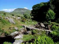 Footbridge above Arthog Waterfalls