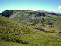 Cnicht and Snowdon from descent of Moelwyn Mawr