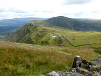 Crib-y-rhyw and Y llethr from Rhinog Fach