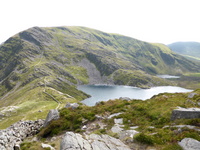 Y Llethr and Llyn Hywel from Rhinog Fach