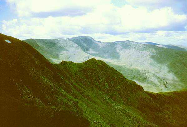 Helvellyn and Striding Edge from Fairfield