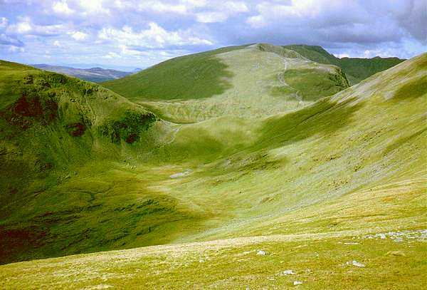 Dollywagon Pike, Helvellyn and Grisedale Tarn from Great Rigg