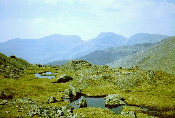 Sca Fell and Scafell Pike from Bow Fell