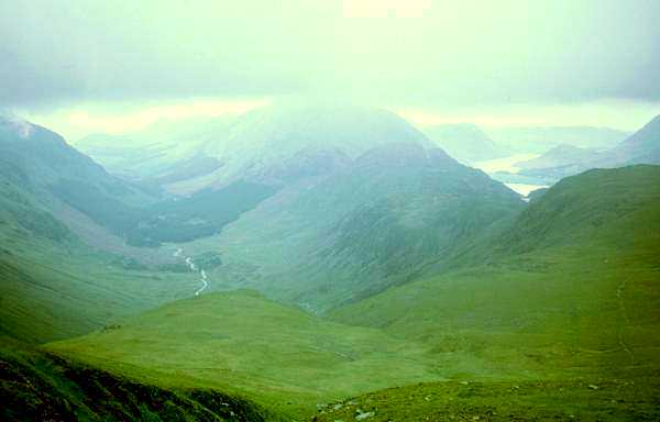 Ennerdale, Buttermere and Crummock Water from Brandreth