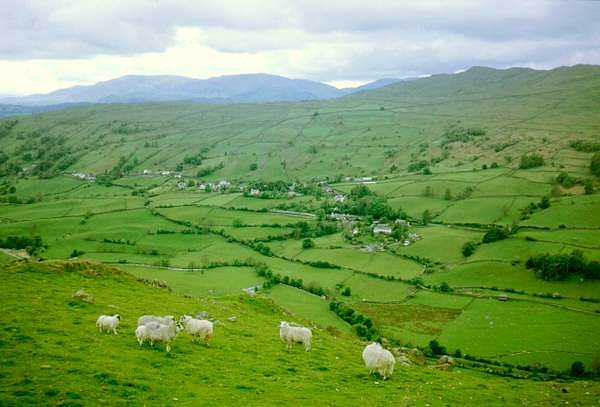 Troutbeck with Coniston Old Man, Wetherlam and Wansfell Pike