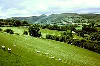 A fine view of the hills to the west from just beyond Pen Offa