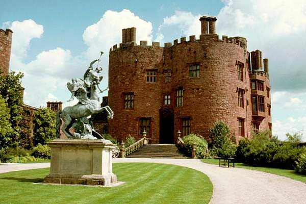The courtyard of Powys Castle