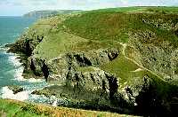 with natural arch and caves