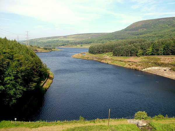 Rhodeswood Reservoir from Dam of Torside Reservoir