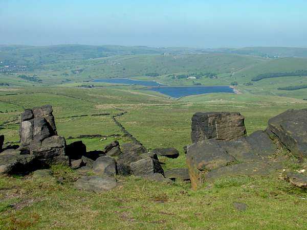 Castleshaw Reservoirs from Standedge