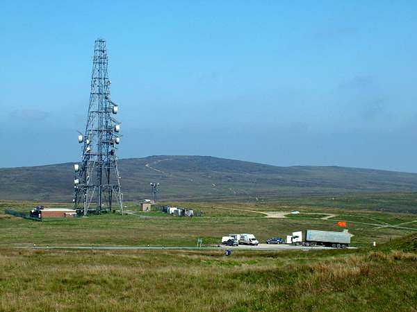 Windy Hill Mast and Truck Stop looking towards Blackstone Edge