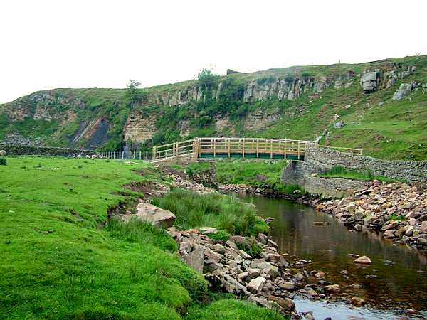 Bog Scar and Intake Bridge over Sleightholme Beck