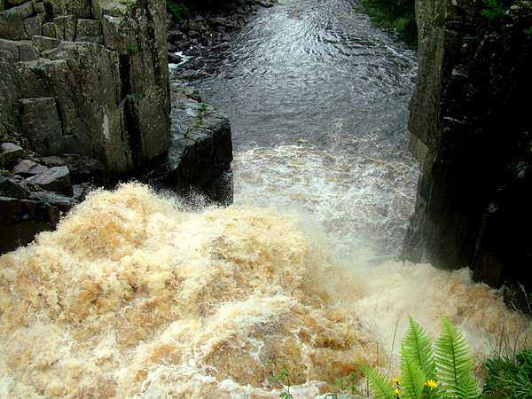 High Force on River Tees from Above