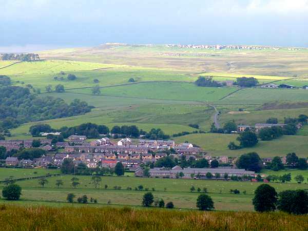 Bellingham from Ealingham Rigg with Callerhues Crag above