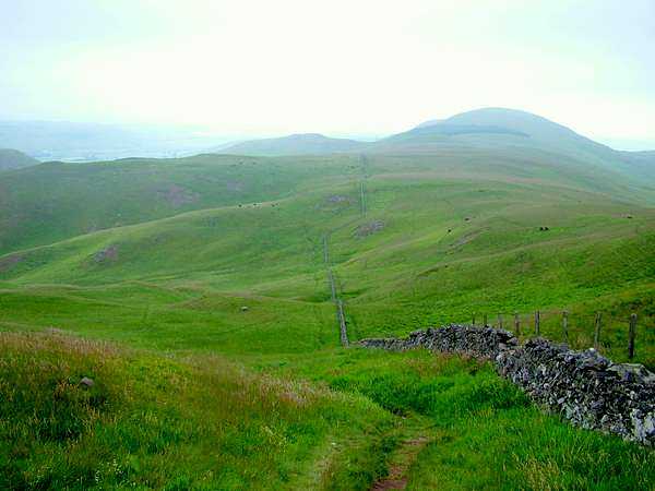 Looking North from Whitelaw Nick - some hazy views at last!