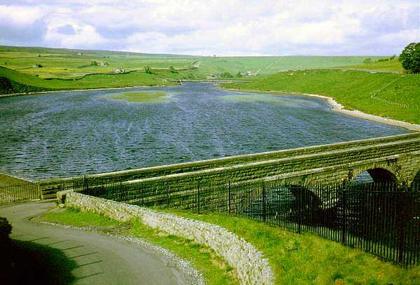 Top of Grassholme Reservoir (in a strong wind)