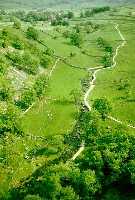 Bird's Eye View of Malham Beck from Malham Cove