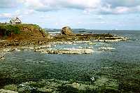 North from Dunbar towards Firth of Forth
with Bass Rock to right