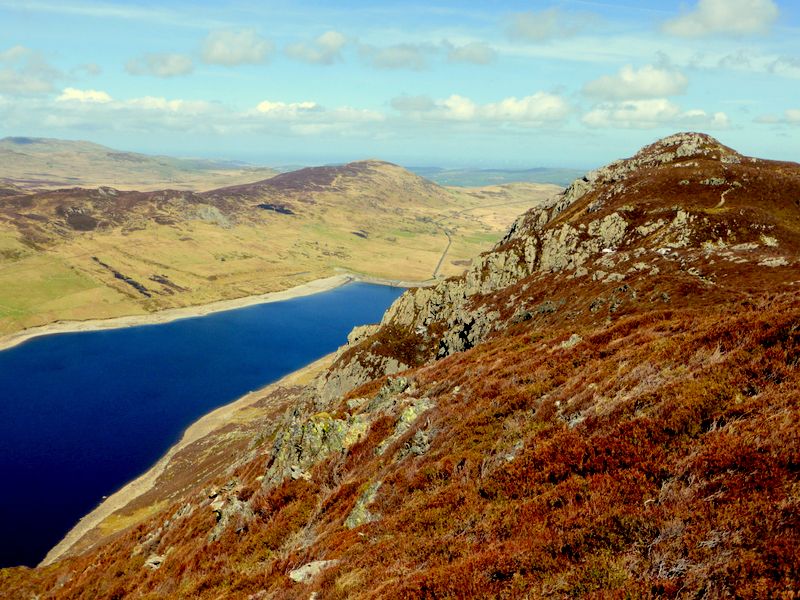 Llyn Cowlyd Reservoir from Creigiau Gleision