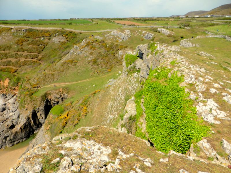 Rhossili from Cliffs at Fall Bay