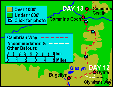 Cambrian Way Map Day 13